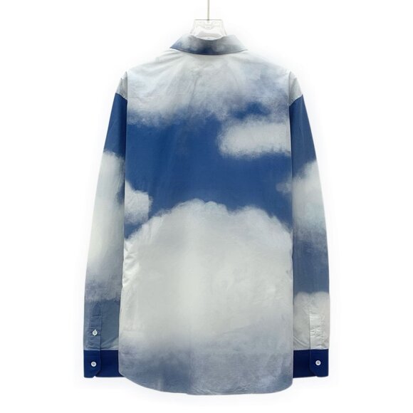 Louis Vuitton Sky & Cloud Print Cotton Long-Sleeve Shirt L Made In Italy - Picture 8 of 8